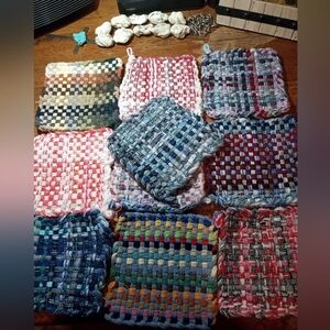 Handwoven Multicolor Pot Holders 10 In The Set